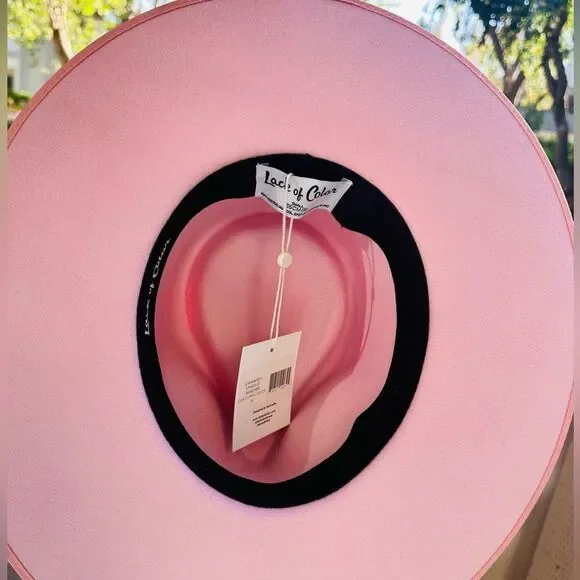 Lack of Color Stardust Rancher Fedora Hat - light Rose Pink size Small